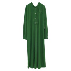 Chanel Salzburg Green Wool Maxi Dress