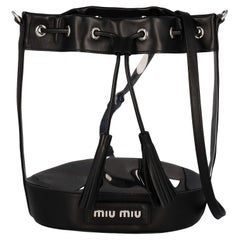 Miu Miu Women Shoulder bags Black, Transparent Synthetic Fibers 