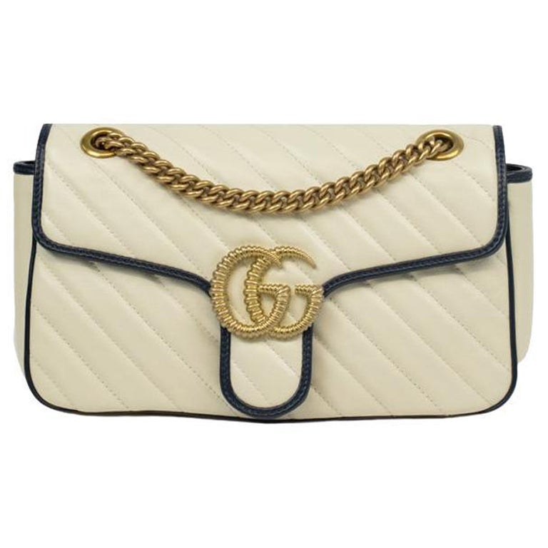 GUCCI, Marmont in white leather 