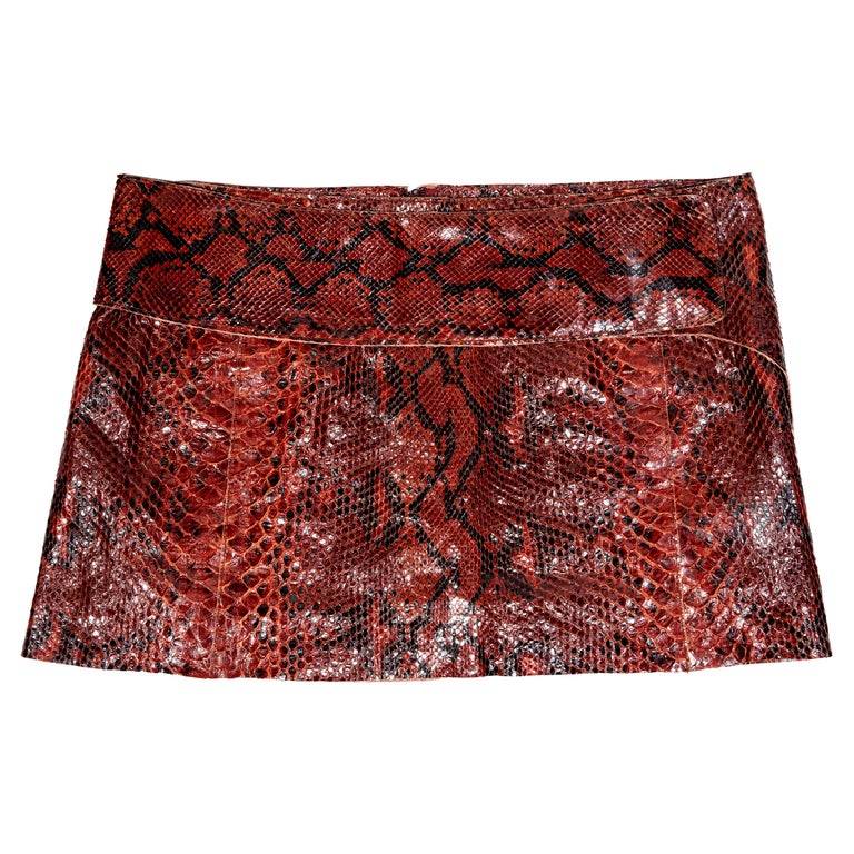 Python Mini Skirt Dolce and Gabbana python low-rise mini skirt, ss 2000 at 1stDibs