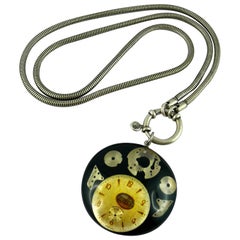 Jean Paul Gaultier Antique Rare Steampunk Clock Necklace