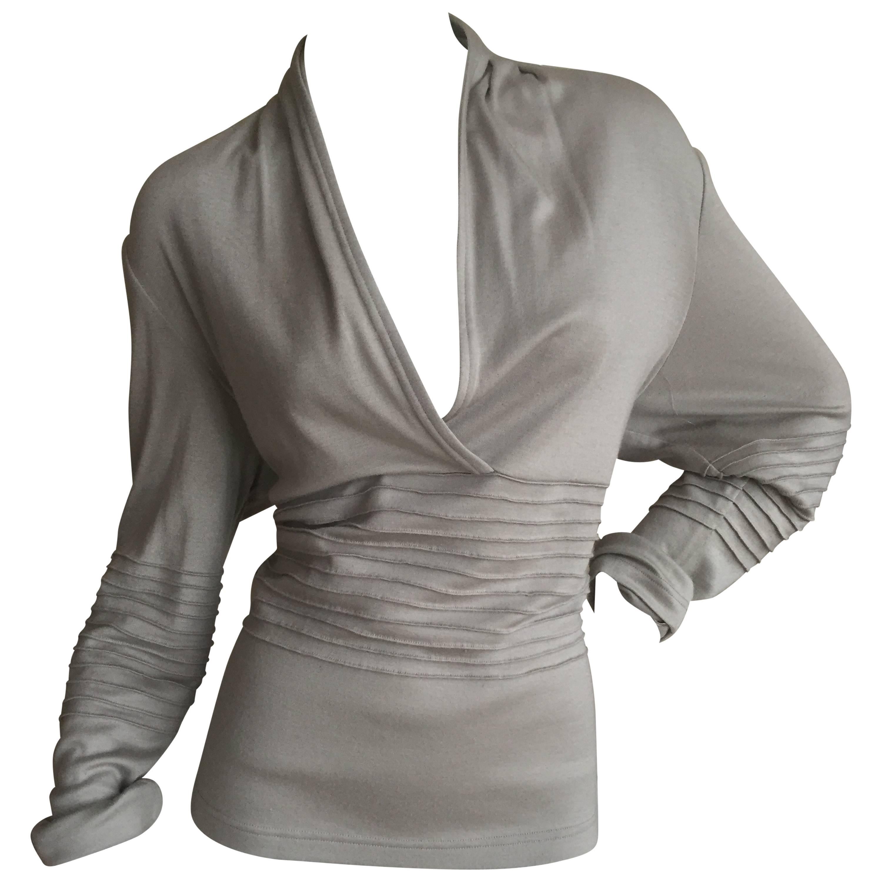 Chado Ralph Rucci Cashmere & Silk Top Size 18 For Sale