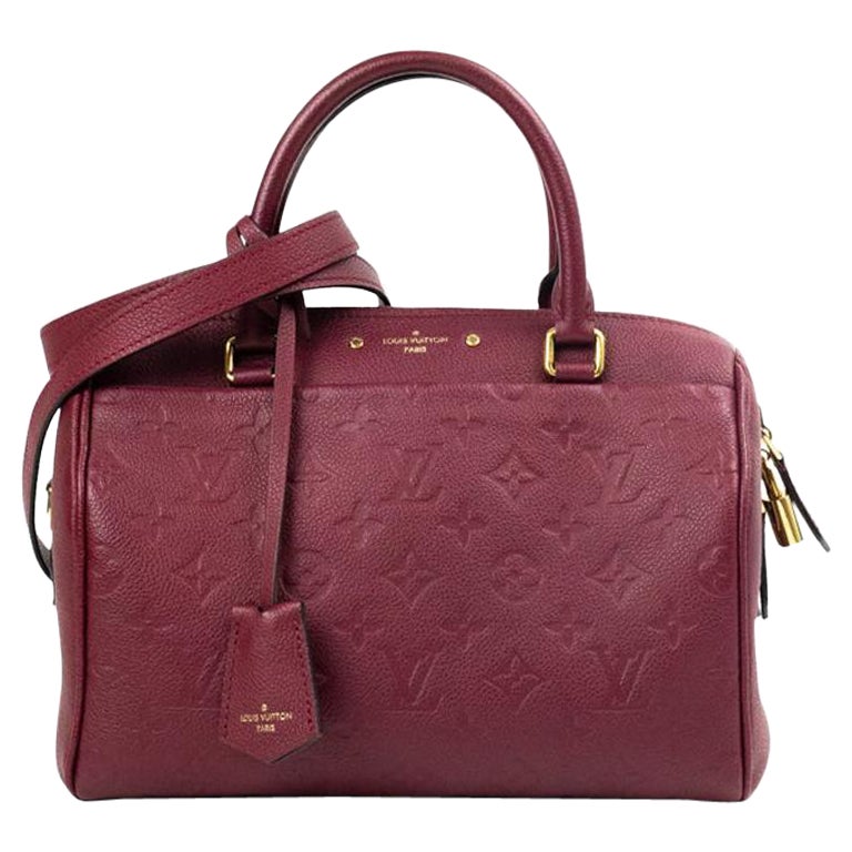 LOUIS VUITTON, Speedy in burgundy leather  For Sale