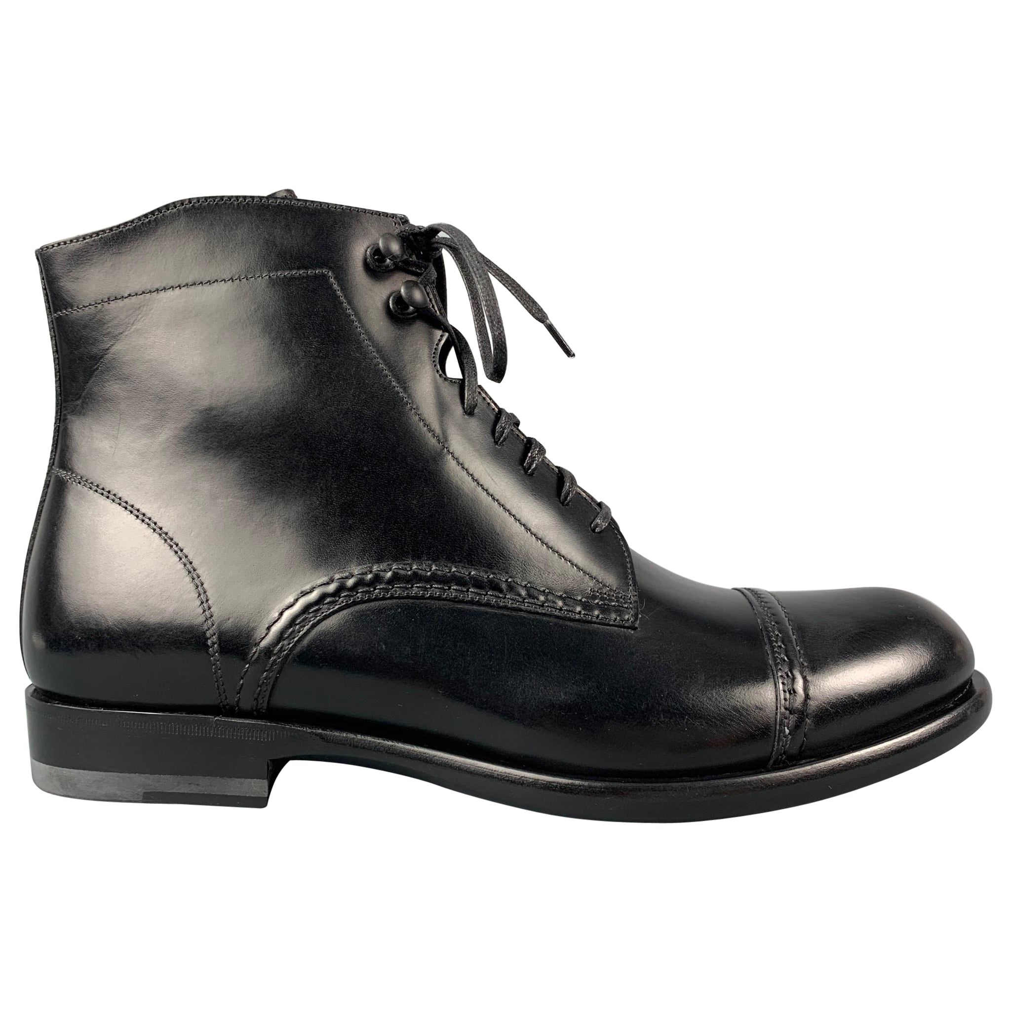 black patent boots size 7