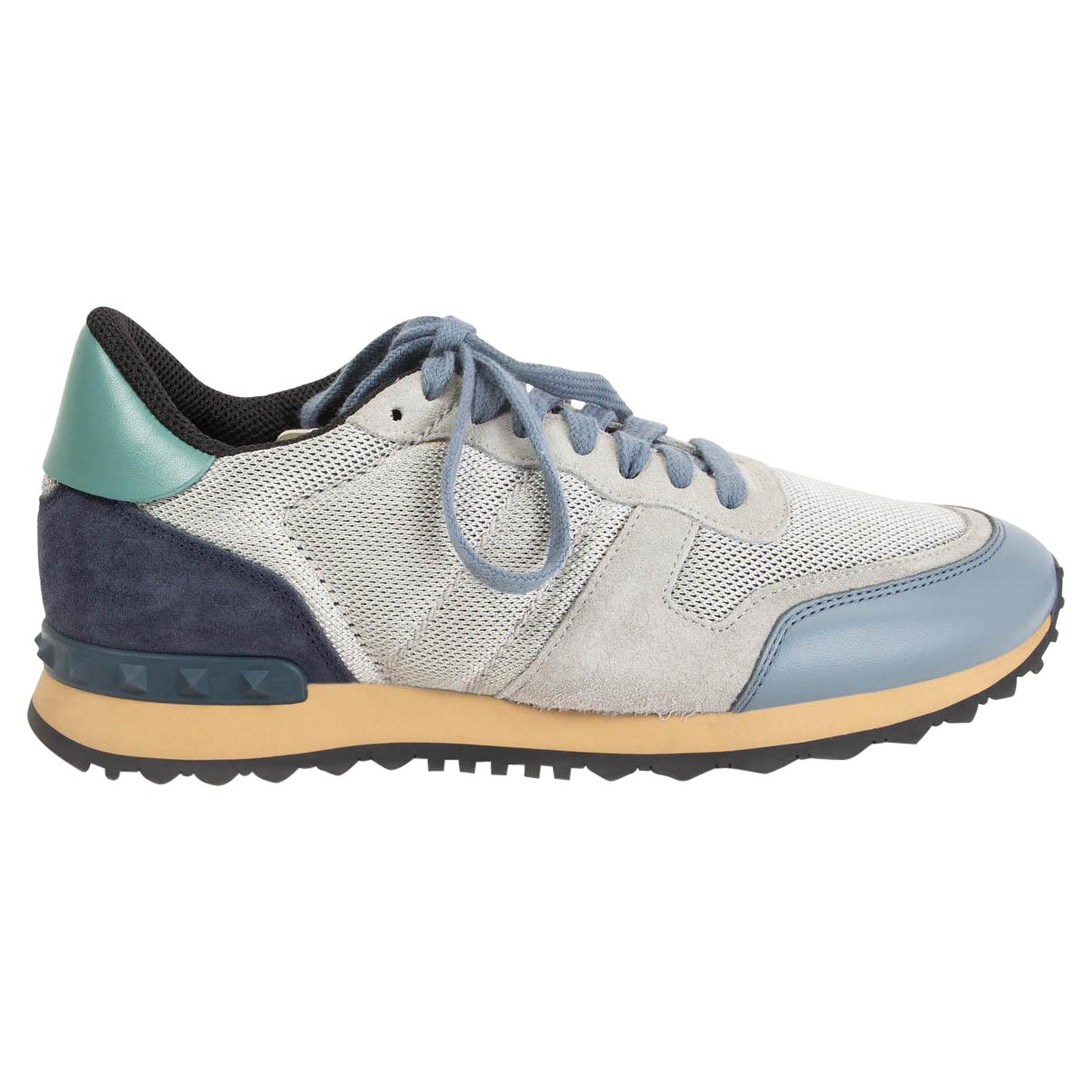 VALENTINO blue grey mesh ROCKRUNNER Sneakers Shoes 39