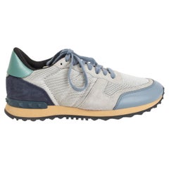 VALENTINO blue grey mesh ROCKRUNNER Sneakers Shoes 39