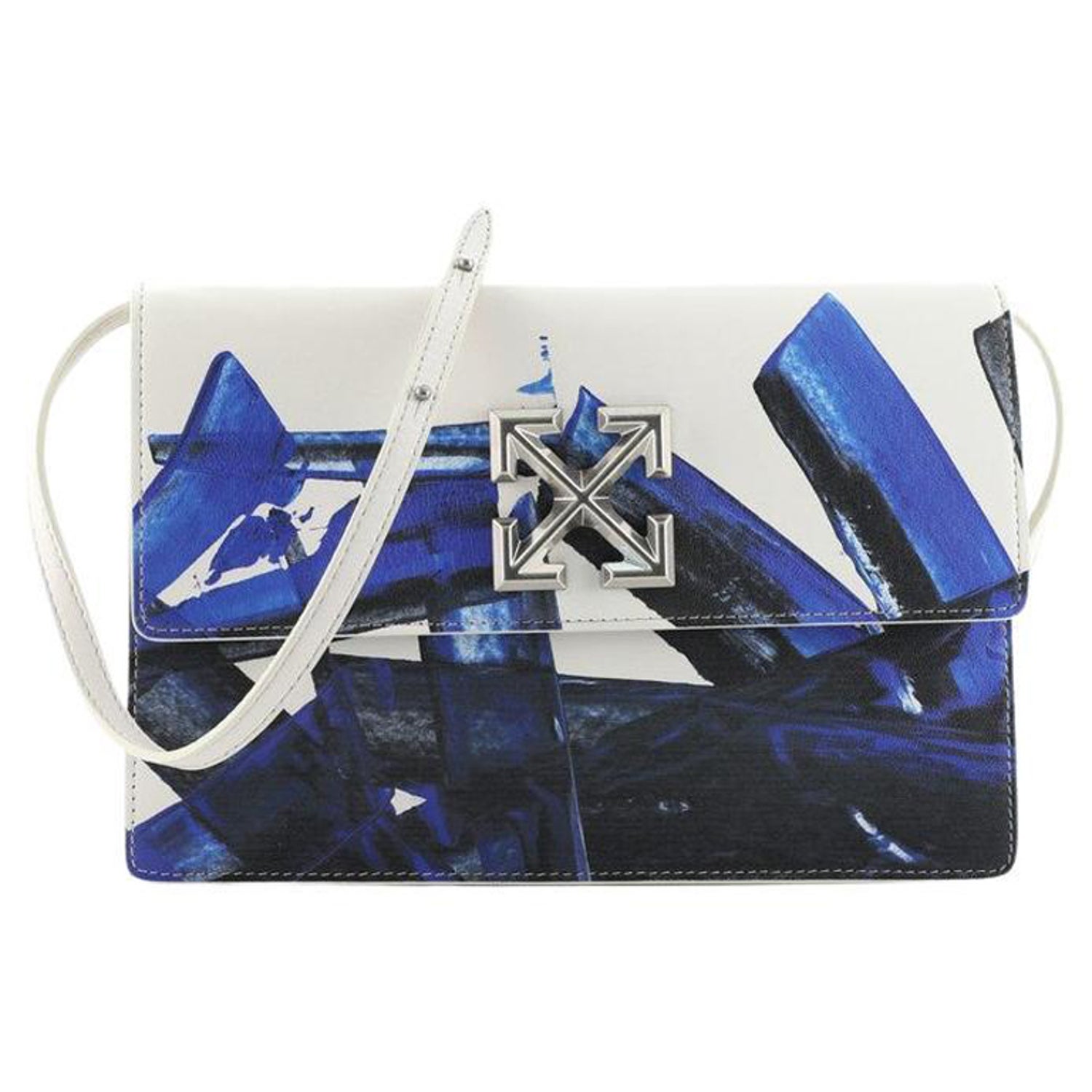 Jitney 1.4 leather handbag Off-White Blue in Leather - 36368272