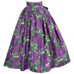 Yves Saint Laurent Floral Silk Taffeta Evening Skirt 4