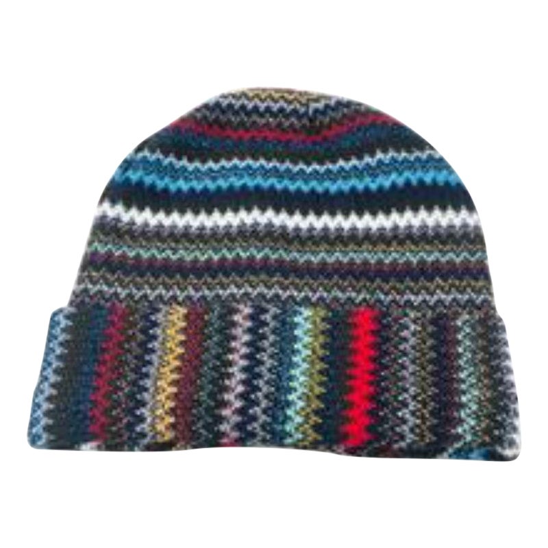 Missoni Black Teal White Striped Winter 
