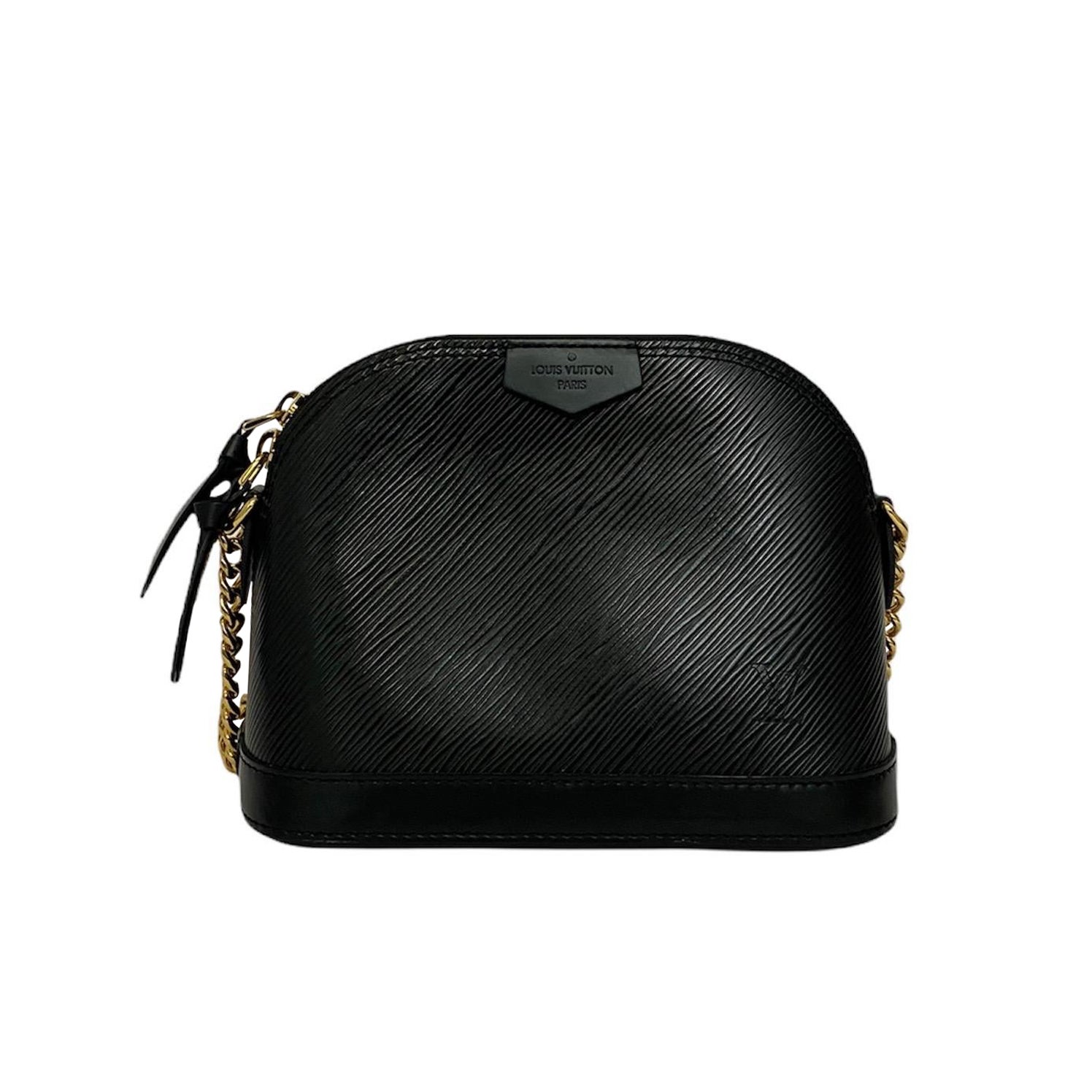 Louis Vuitton Black Leather Alma Epi Bag