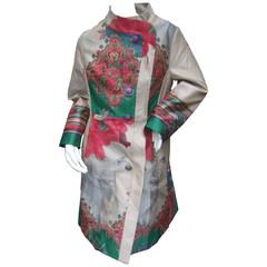 Exotic Tapestry Floral Print Spring Coat 