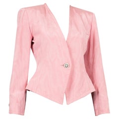 Iconic 1980s Yves Saint Laurent YSL Pink Evening Jacket