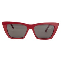 SAINT LAURENT red MICA Cat-Eye Sunglasses SL467