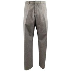 DIOR HOMME Taille 34 Pantalon large en laine / cachemire gris