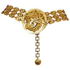 Versace Gold Medusa Belt 