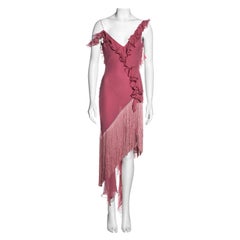 Christian Dior by John Galliano pink silk bias cut evening dress, fw 2000