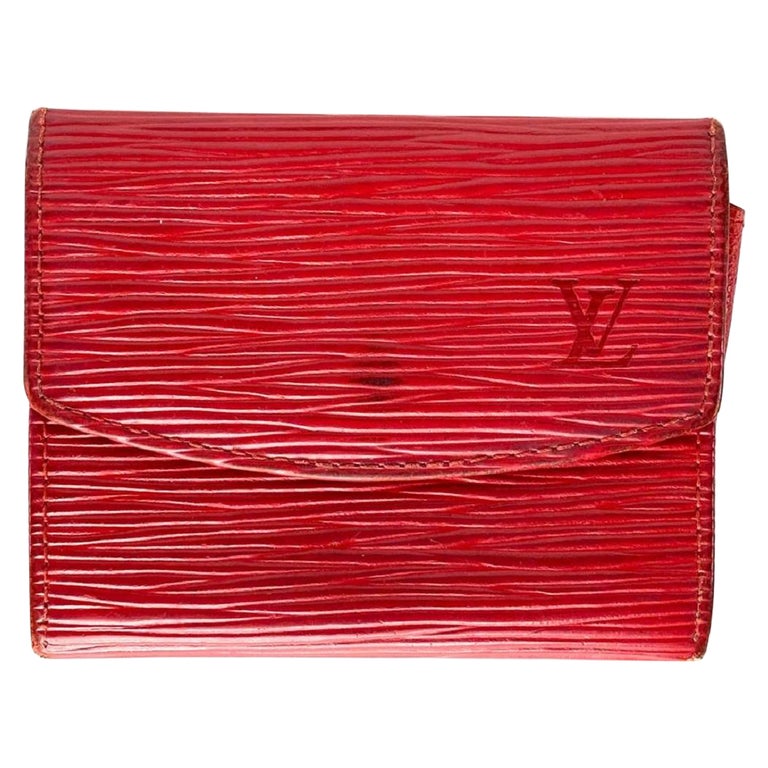 Louis Vuitton Red Epi Change Pouch Coin Purse 25lv613 Wallet For