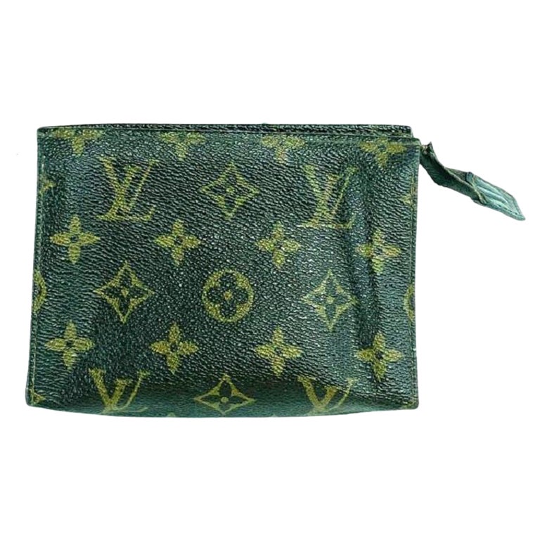 Louis Vuitton Brown Toiletry Pouch Poche Monogram 15 Toilette 15lv618 Wallet For Sale