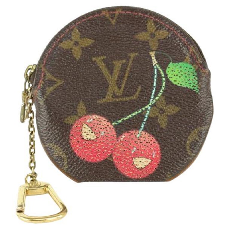 Louis Vuitton Takashi Murakami Cherries Porte Monnaie Round Coin Pouch  101lv12 at 1stDibs