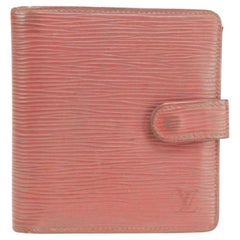 Louis Vuitton Red 39lk0109 Epi Compact Snap Wallet