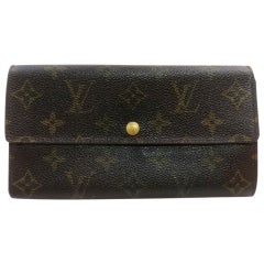 Louis Vuitton Monogram Sarah Long Wallet Portefeuille Tresor 861266