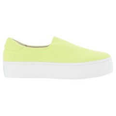 OPENING CEREMONY neon yellow thick platform slip on skate low sneakers EU38