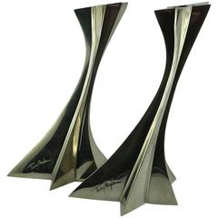 Thierry Mugler Massive Futuristic Shooting Star Candelsticks 1