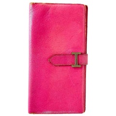 Hermès Pink Bearn Long Bifold Flap 26h68 Wallet