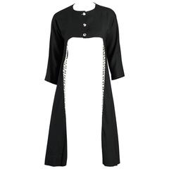 1960s Avant Garde Minimal Jacket with Graphic Lining