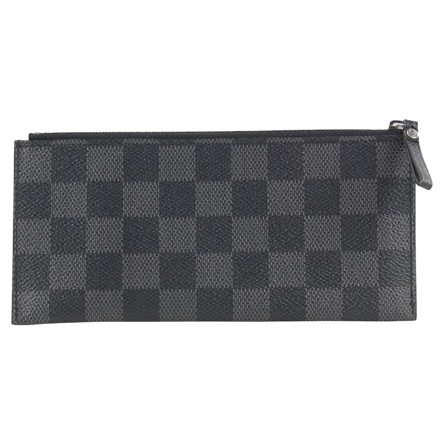 Louis Vuitton Black Damier Graphite Zip Pouch Toiletry Pouch 170lvs53