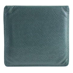 Vintage Louis Vuitton Green Epicea Taiga Leather Bifold 11lr0626 Wallet