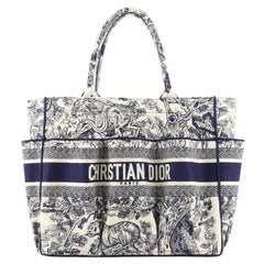 Christian Dior Catherine Tote Embroidered Canvas
