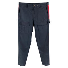RAG & BONE Size 31 Navy & Red Cotton Cargo Casual Pants