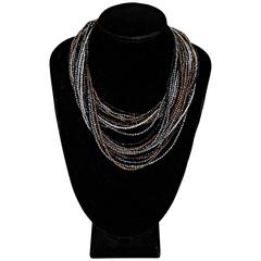 Bronze, Grey & Black Brunello Cucinelli Multi-Strand Necklace