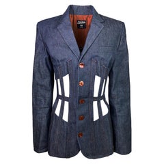 Jacke aus Denim von Jean-Paul Gaultier mit Käfig