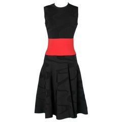 Sleeveless black and red knit dress Alexander McQueen 