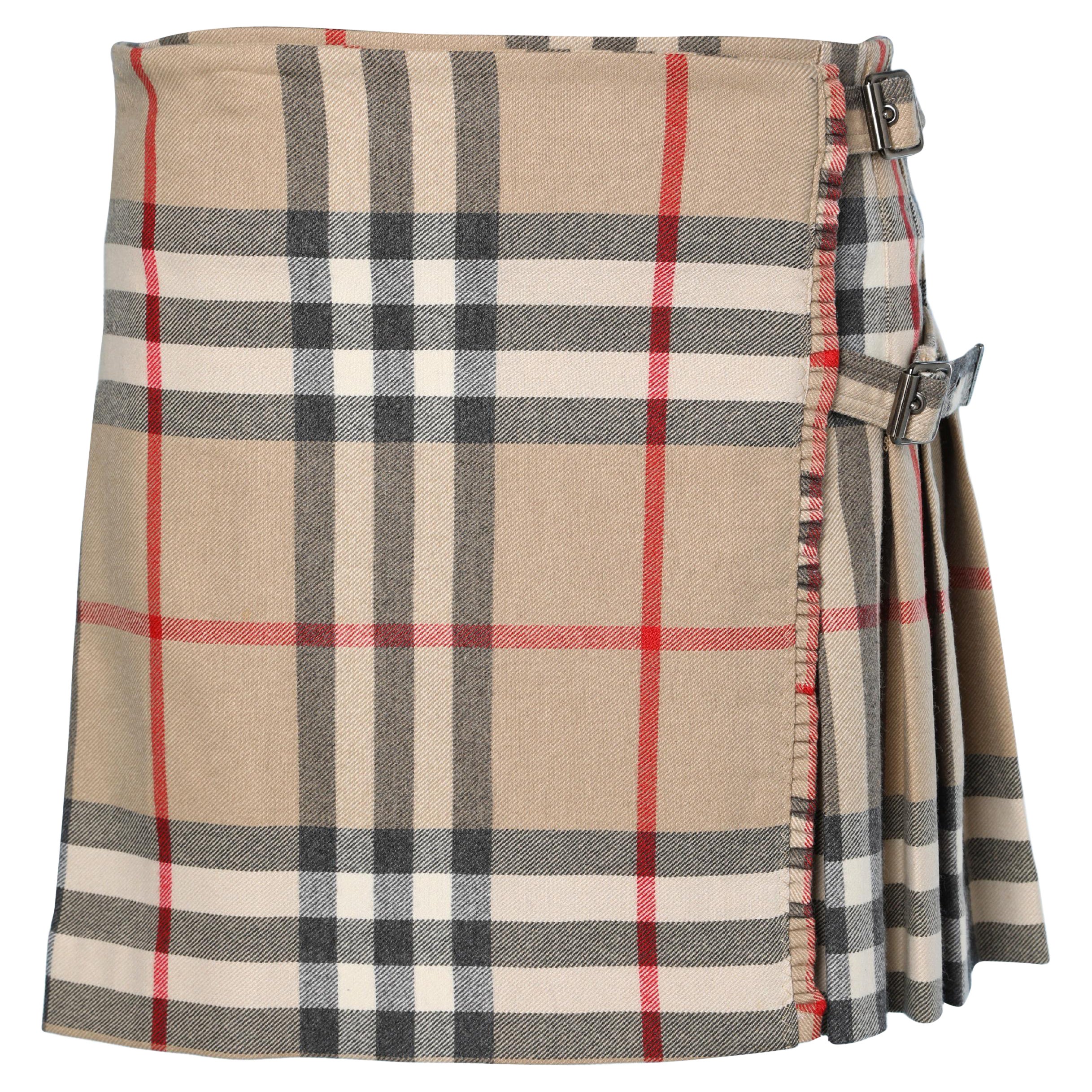 Mini kilt in wool tartan Burberry 