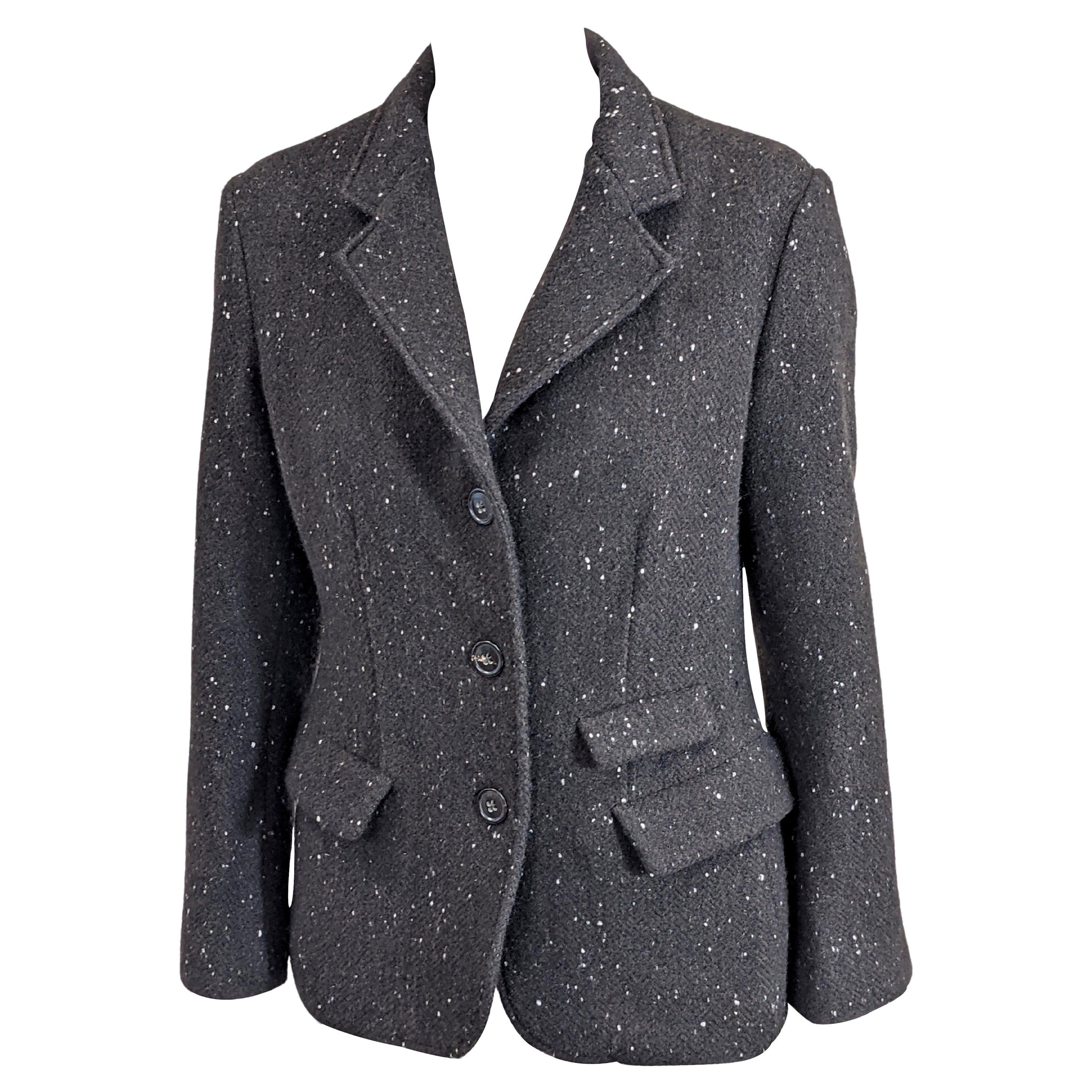 Jil Sander Cashmere Tweed Blazer For Sale