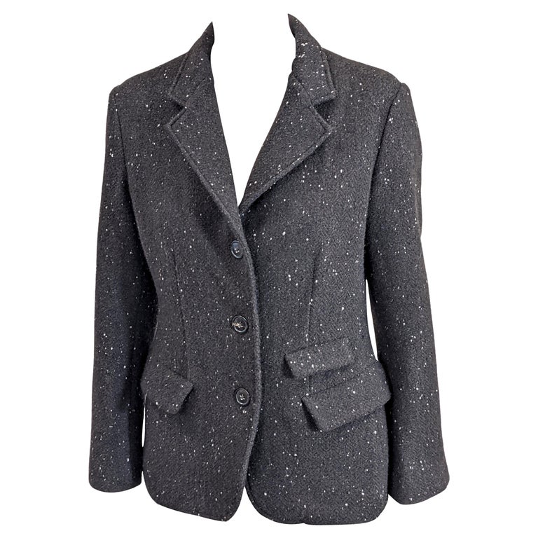 Jil Sander Cashmere Tweed Blazer For Sale at 1stDibs