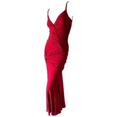 Donna Karan Vintage Red Knot Cocktail Dress