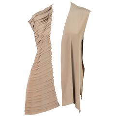 Gianfranco Ferre Minimalist Pleated Silk Vest 11