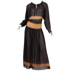 1970s Oscar De La Renta Boho Dress