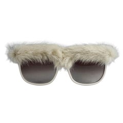 EMMANUELLE KHANH PARIS Pelz-Sonnenbrille, Vintage