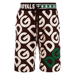 Dolce & Gabbana all-over logo printed cotton multicolour men Bermuda shorts