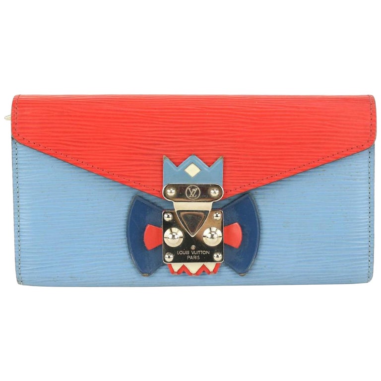 louis vuitton blue and red purse