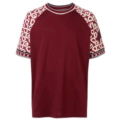 Dolce & Gabbana round neck short sleeves red cotton men t-shirt 