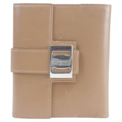Vintage Salvatore Ferragamo Brown Logo Leather Compact Wallet 13FK0113