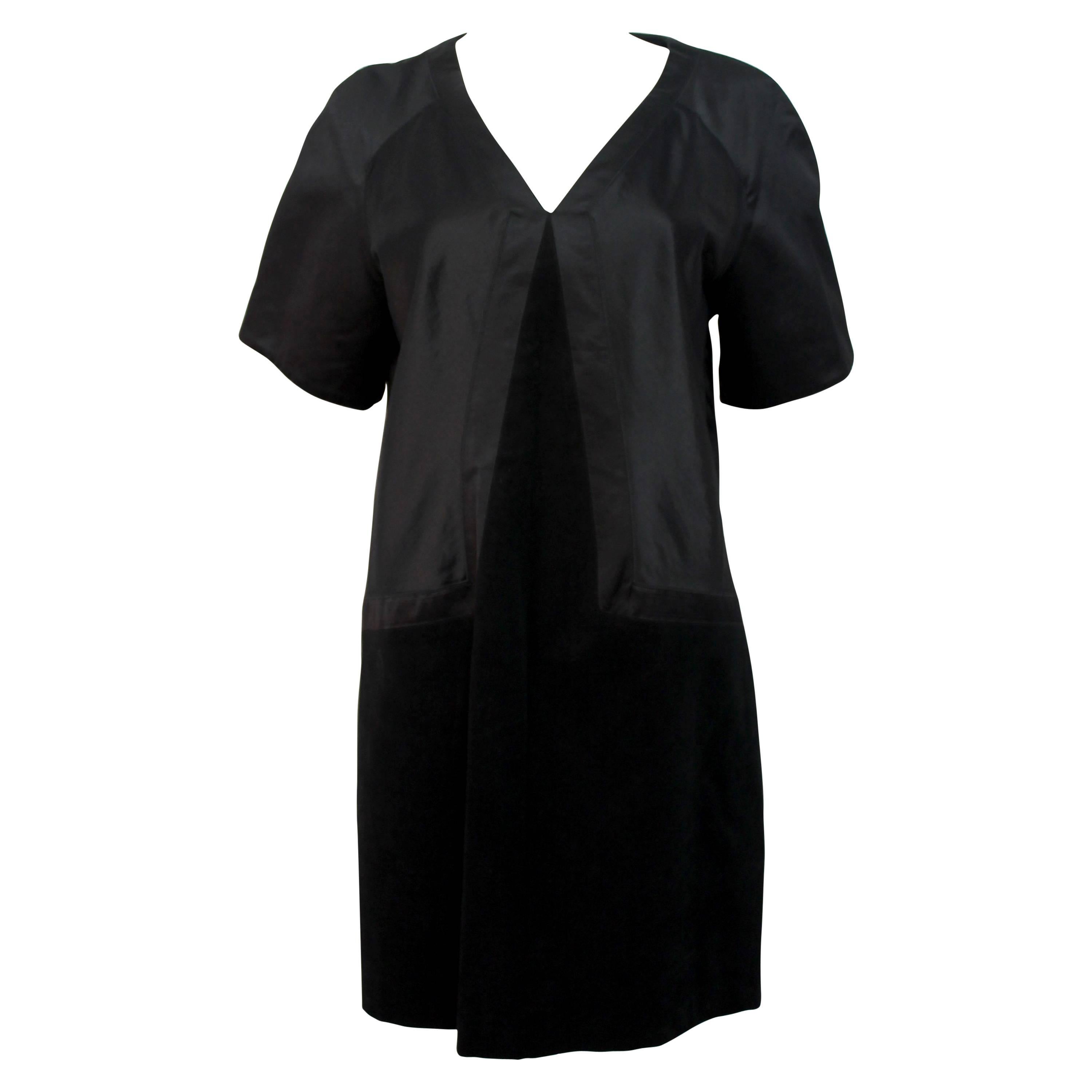 Helmut Lang Black Strutctured Dress