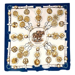 Hermes Cuivreries 90 Silk Twill Square Scarf