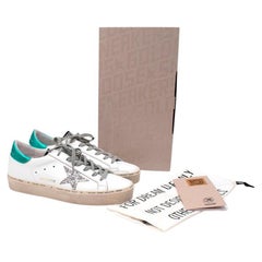 Golden Goose Hi Star White Leather Silver Star Trainers